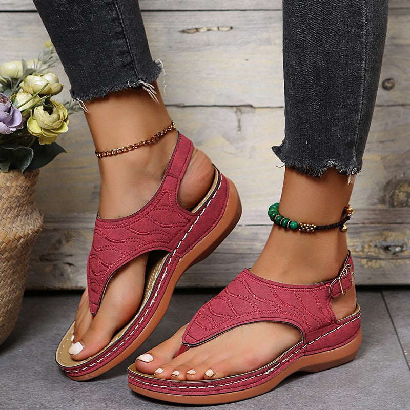 Damen bequeme Sandalen mit Riemen EB