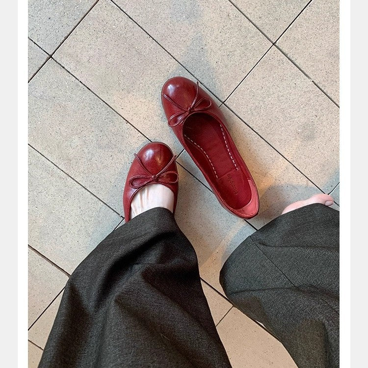 Damen Ballerinas mit elegantem Schleifenakzent und weichem Innensohlenkomfort EB