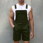 Herren Denim Latzshorts mit Taschen