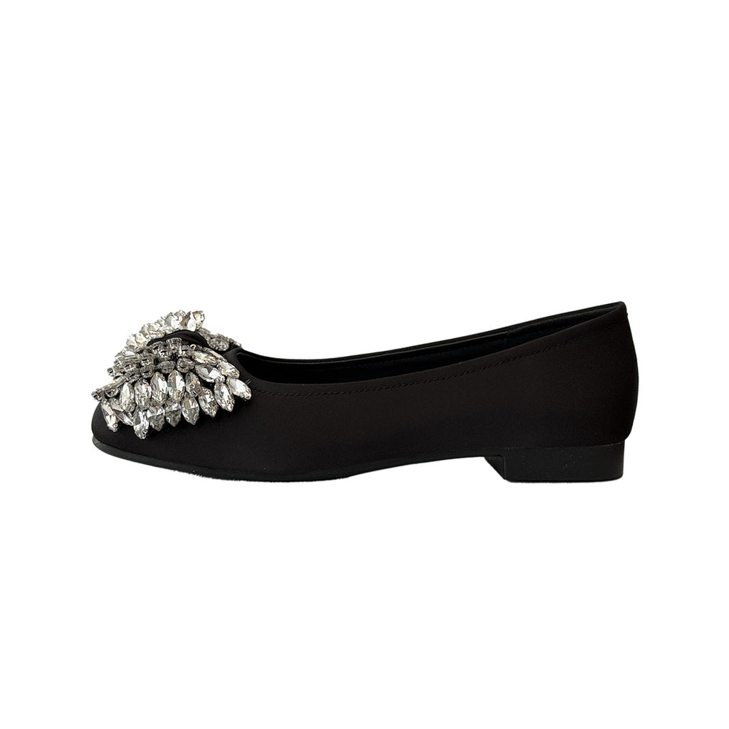 Damen Bequeme Ballerinas mit funkelndem Strassbesatz EB