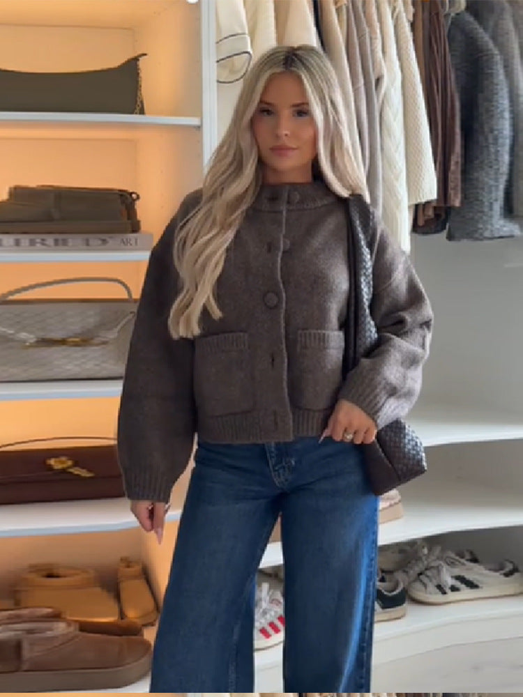Damen Kuscheliger Strickmantel EB