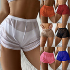 Damen Sportliche Badeshorts mit verstellbarem Rüschendetail EB