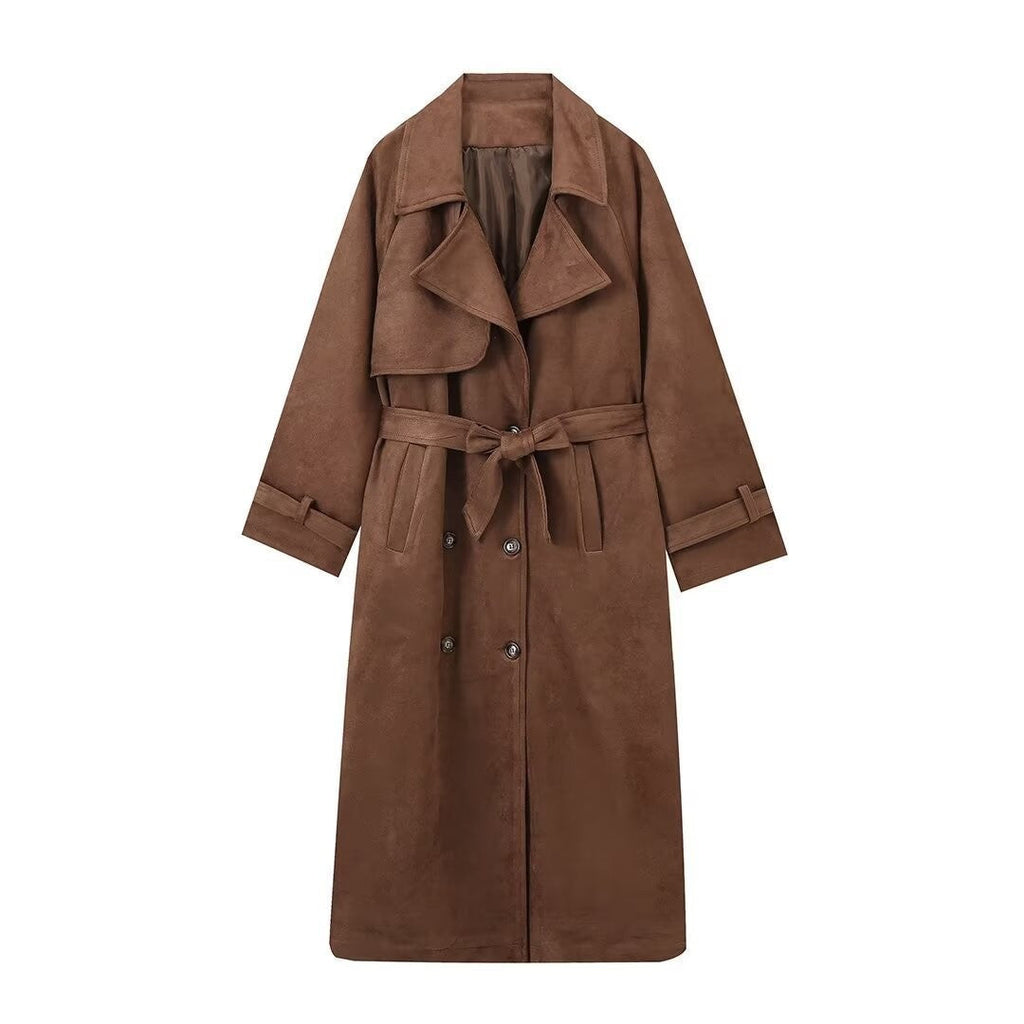 Damen eleganter Trenchcoat mit trendigem Oversized-Schnitt EB