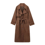 Damen eleganter Trenchcoat mit trendigem Oversized-Schnitt EB