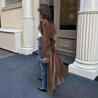 Damen eleganter Trenchcoat mit trendigem Oversized-Schnitt EB