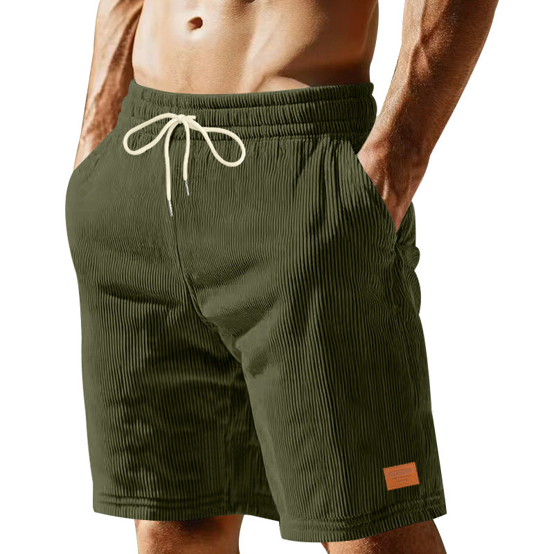 Lässige Bermuda-Shorts für Herren aus strukturiertem Baumwollmix