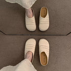 Damen bequeme Slipper aus atmungsaktivem Textilmaterial EB