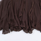Damen Eleganter, fließender Maxirock mit Volants EB
