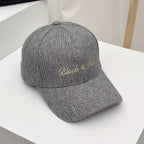 Damen-Strick-Baseballkappe mit Stickerei