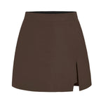 Damen eleganter Kurzrock mit seitlichem Schlitz und hohem Bund EB