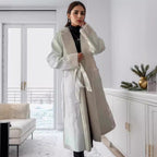 Damen hochwertiger Oversized-Mantel mit weichem Teddyfutter EB