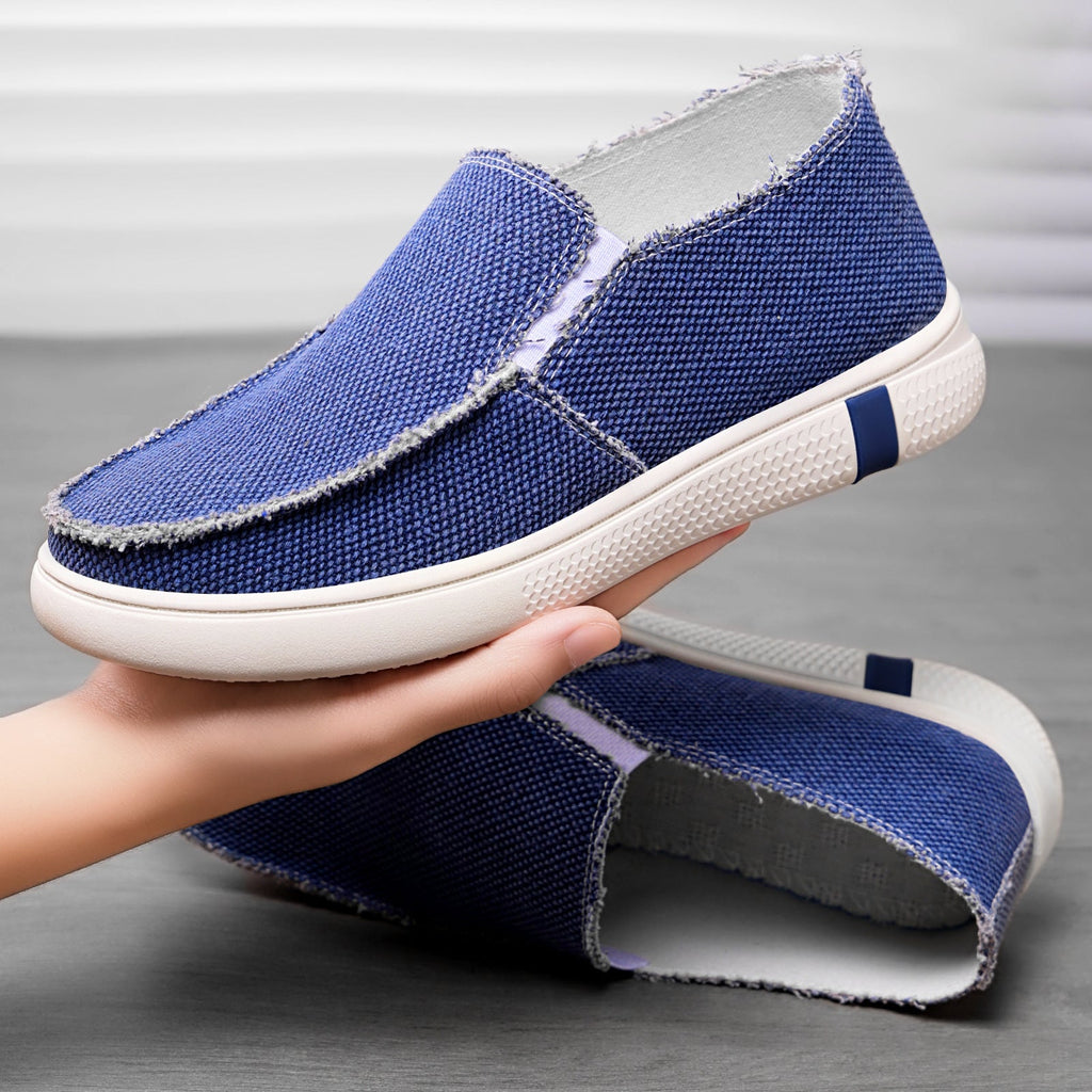 Damen Bequeme Slip-On Freizeitschuhe mit atmungsaktivem Obermaterial EB