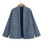 Damen Kimono-Jacke mit elegantem Muster und lockerer Passform EB