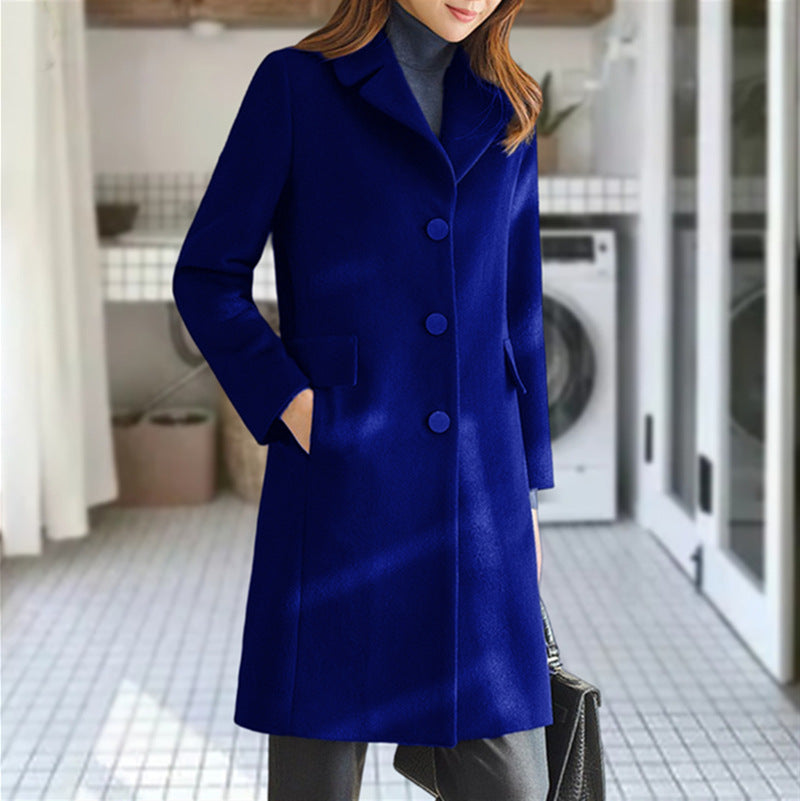 Damen klassischer Wollmantel EB