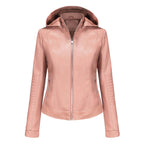 Damen Kapuzenjacke aus hochwertigem Kunstleder EB