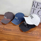 Statement-Kappe aus Denim im Distressed-Look für Damen