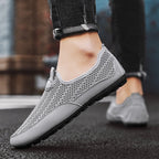 Damen Bequeme Slip-On Sneakers mit atmungsaktivem Mesh-Obermaterial EB