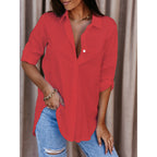 Damen Relaxed Fit Button-Up Shirt EB