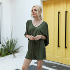 Damen Jumpsuit mit oversize Schnitt und verstellbarem Taillenzug EB