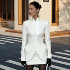 Damen Eleganter Blazer mit asymmetrischem Schnitt und tailliertem Design EB
