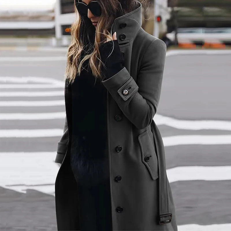 Damen eleganter und bequemer Trenchcoat EB