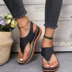 Damen bequeme Sandalen mit Riemen EB