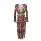 Damen eleganter Strandkimono mit floralem Muster EB