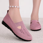 Damen Bequeme Slipper mit elastischem Riemen und atmungsaktivem Obermaterial EB