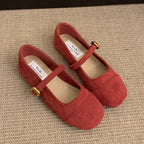Damen Ballerinas mit verstellbarem Riemen und weichem Innenfutter EB