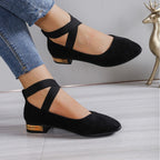 Damen Elegante Ballerinas mit elastischem Riemchen EB