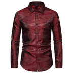 Herren Elegantes Hemd mit einzigartigem Strukturdesign EB