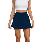 Damen Verspielte Rüschen-Sommer-Shorts EB