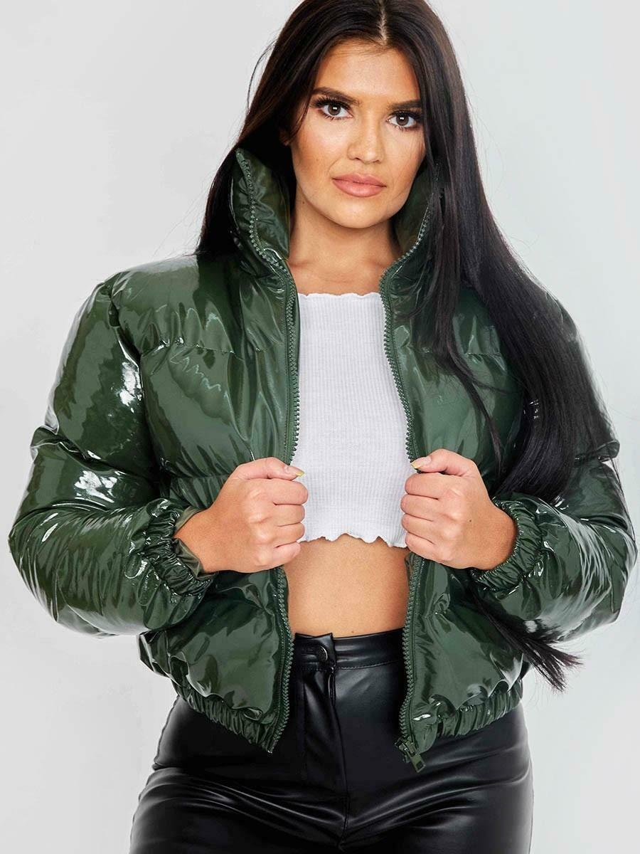 Damen Glänzende Kurzdaunenjacke EB