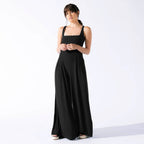 Damen Jumpsuit mit weit geschnittenem Bein und tiefem Rückenausschnitt EB