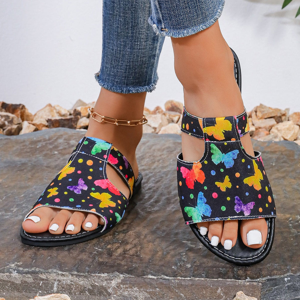 Damen Blumige Sandalen im modernen Design EB