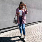 Damen Karomuster Überhemdjacke EB