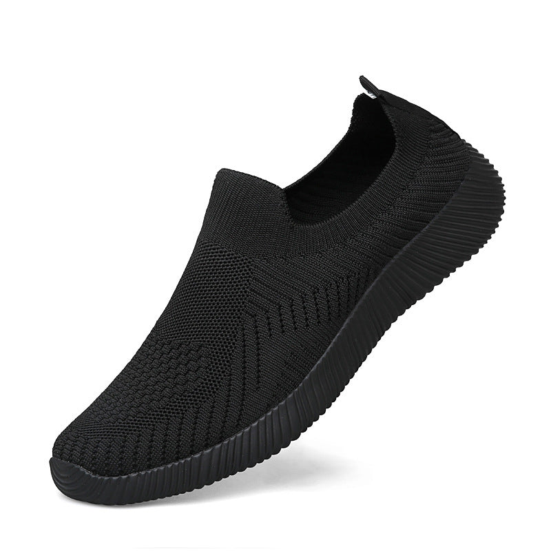 Unisex nan ultraleichter Schlupfschuh aus Feinstrick mit anatomischem Komfortfußbett und gerippter Flexlaufsohle EB