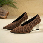 Damen Absatzschuhe mit tierischem Muster EB