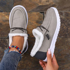 Damen Bequeme Slip-On Clogs mit kuscheligem Innenfutter und flexibler Sohle EB