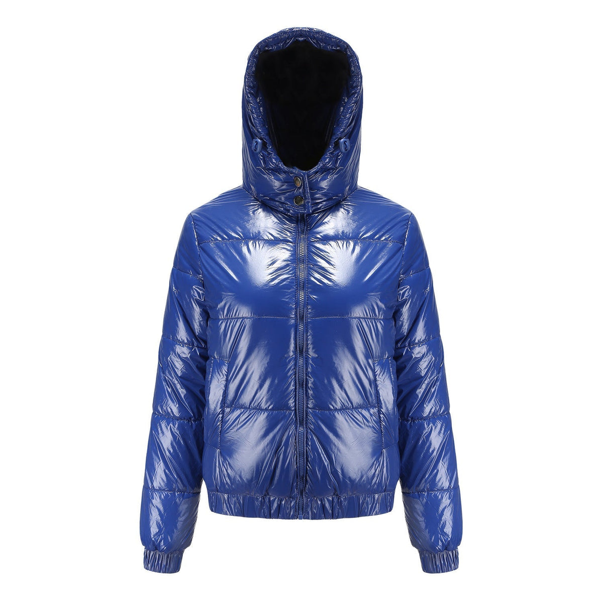 Glänzende Wasserabweisende Thermo Komfort Winterjacke Damen | EB