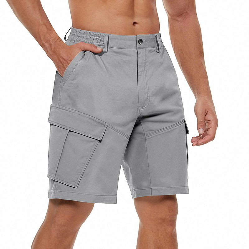 Herren-Bermuda mit Knopfleiste und teilelastischem Bund