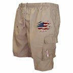 Herren Cargo-Shorts mit praktischen Seitentaschen und elastischem Bund EB