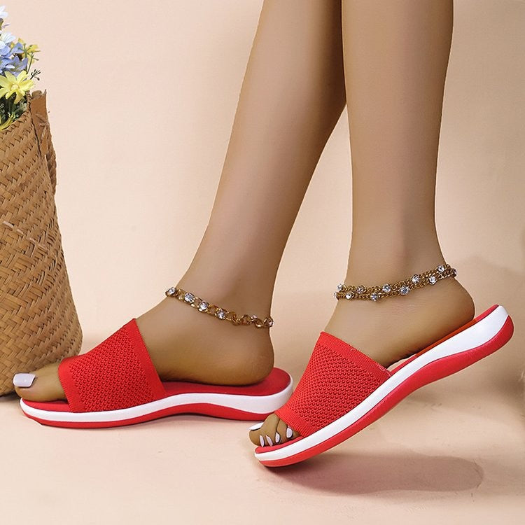 Damen Atmungsaktive Wellness-Pantoletten mit flexiblem Riemendesign EB
