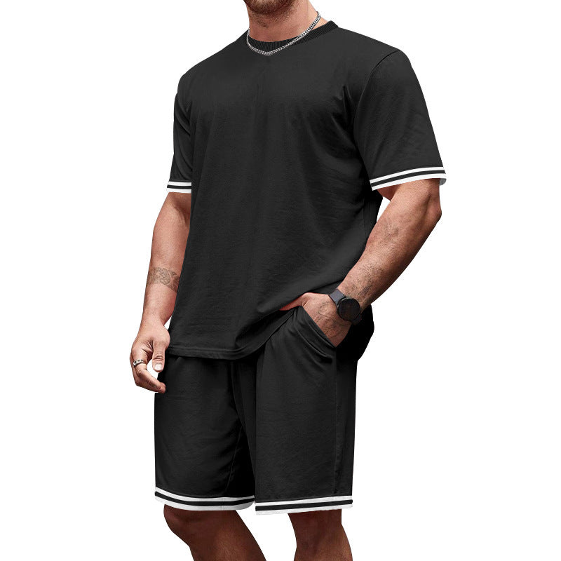 Freizeit-Jersey-Set für Herren mit Kontraststreifen