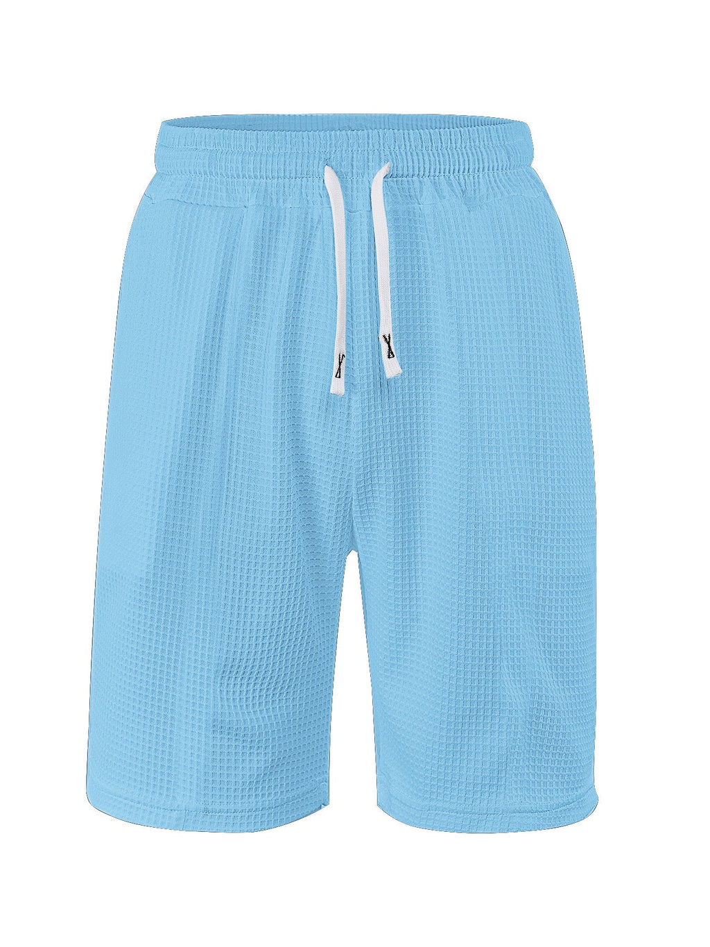 Atmungsaktive Herren-Waffel-Pyjamashorts mit Komfortbund und Kordelzug