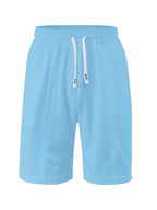 Atmungsaktive Herren-Waffel-Pyjamashorts mit Komfortbund und Kordelzug