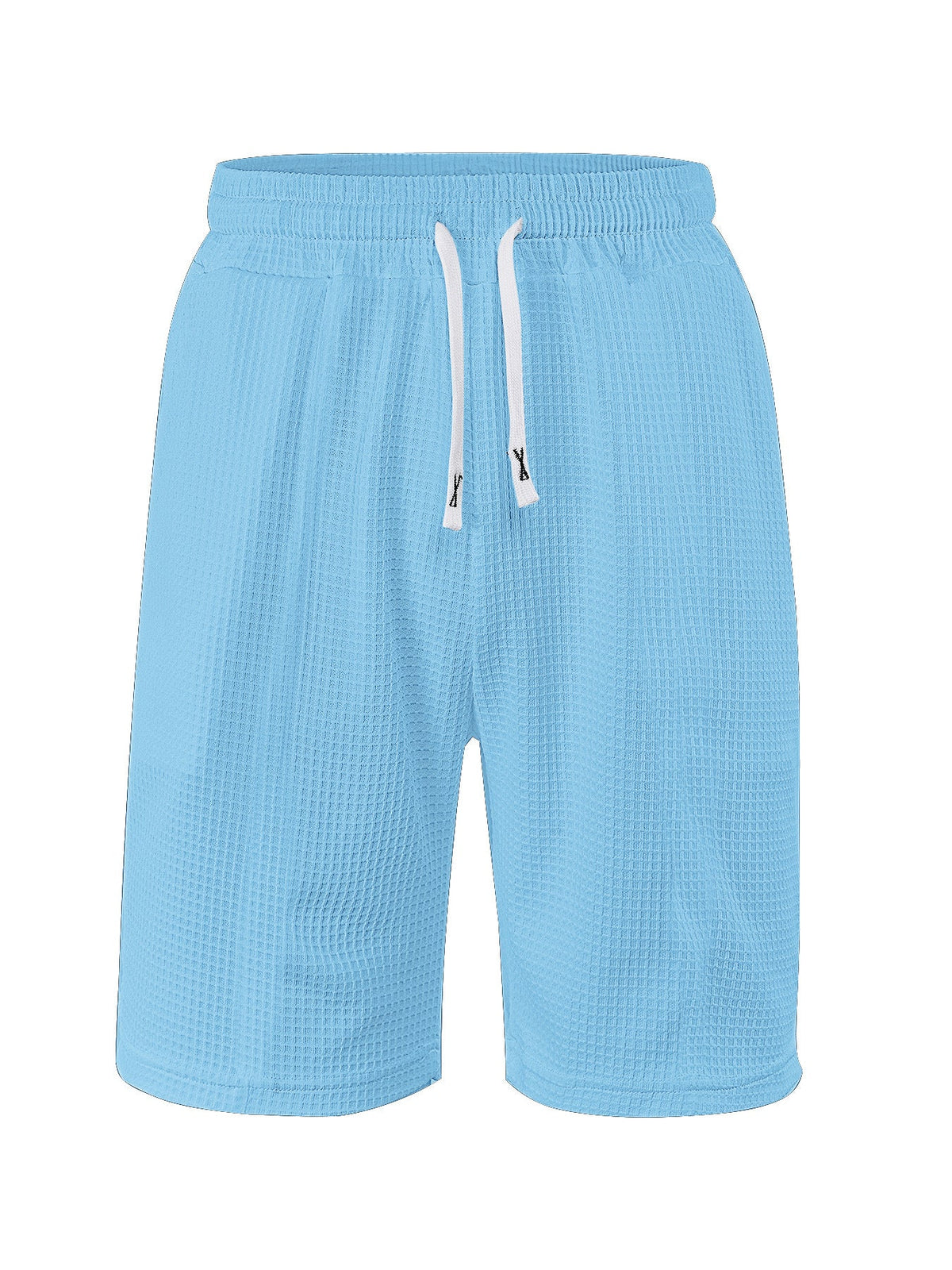 Atmungsaktive Herren-Waffel-Pyjamashorts mit Komfortbund und Kordelzug