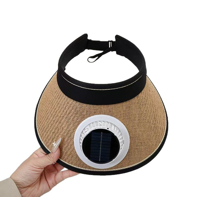 Faltbares Strohvisier mit Solar-Ventilator