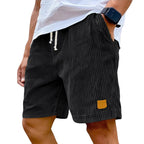 Feincord-Shorts für Herren mit elastischem Kordelzugbund