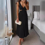 Damen Elegant gefaltetes Abendkleid EB